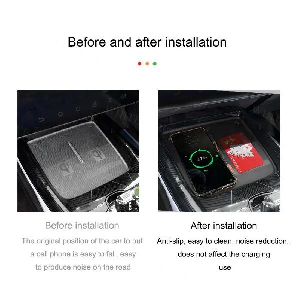 For Byd Seal EV -2025 Silicone Anti-skid Pad Wireless Charging Non-Slip Mat Dust-Proof Charger Protect Cover Mat Accessories
