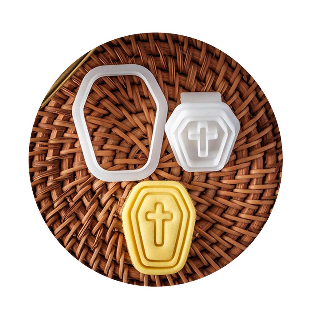 Biscuit Cookie Plunger Cutters Sugarcraft Cake Decorating Tools Halloween Themed Cookie Cutter Set Easy To Clean Durable