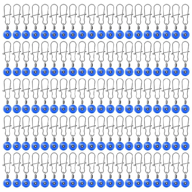 100Pcs Fishing Line Sinkers Slides Fishing Line Hook Swivels Shank Clip Connector Rolling Swivels Supply Fishing Tackle