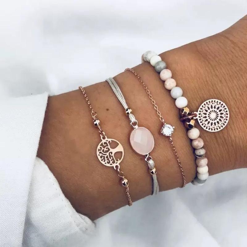 Tree of Life Dream Catcher Beaded Bracelet for Women - Personalized, Stackable, Fashion Jewelry
