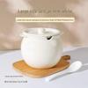 Ceramic Grease Keeper with Strainer & Lid
