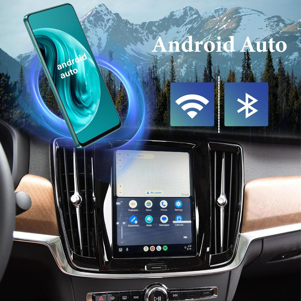 Sinairyu Wireless Carplay Compatible For Volvo XC90/XC60/XC40/S90/S60 Carplay Android Auto Hicar