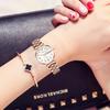 Swiss English-Chinese Women's Watch: Fashionable Butterfly Buckle, Luminous, Waterproof, Stainless Steel Band, Calendar Feature.