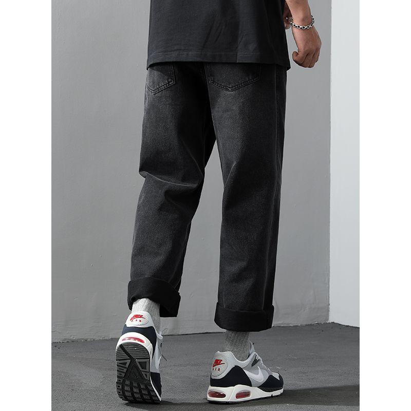 | American Retro Trendy Brand Loose Large Size Jeans Men's New Wide-leg Straight Dad Pants