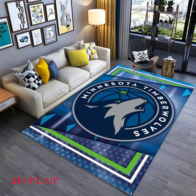 Titleminnesota Timberwolves Logo Printtitle Carpet Floor Mats Living Room And Bedroom Mats Protective Pad Office Chair Cushion Doormat