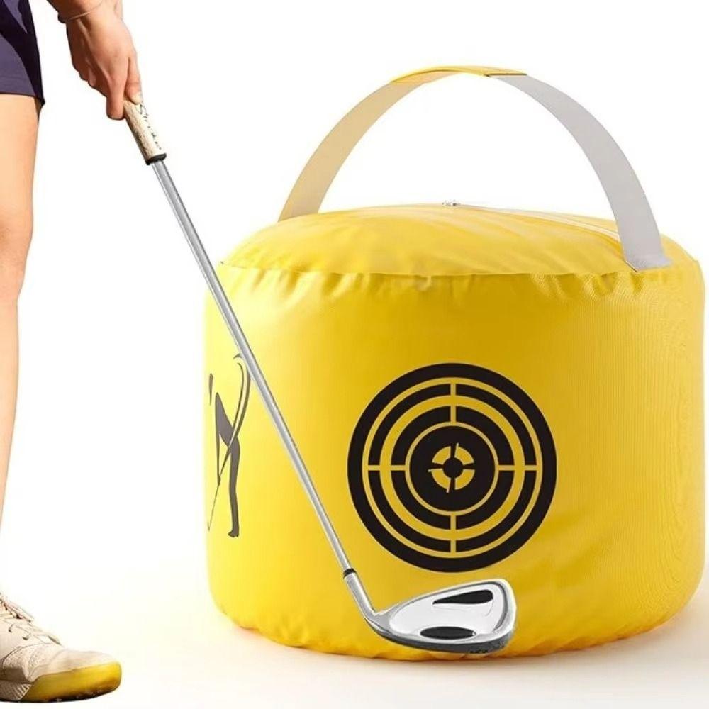 Impact Resistant Golf Hitting Bag Improve Accuracy 4 Colors Golf Swing Trainer Strength Improvement Waterproof Golf Batting Bag giallo