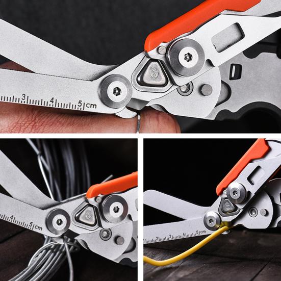 Emergency Response Shears Pocket Folding Scissors Compact Design Portable Multifunctional Trauma Shears