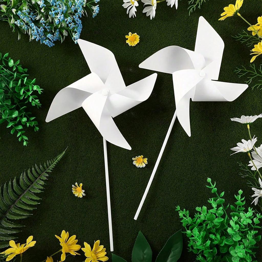 10 Adet Süblimasyon Boş Yel Değirmeni Kendin Yap Beyaz Yel Değirmenleri Boyama Parti Hediyelikleri Yel Değirmenleri