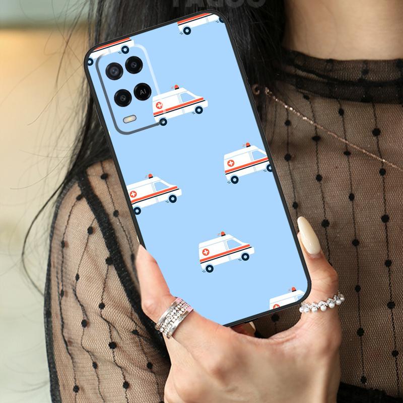EMT EMS Ambulance Case For Oppo A16 A76 A96 A17 A18 A60 A80 A40 A38 A58 A78 A98 A94 A74 A54 A15 A57 A77 A5 Pro