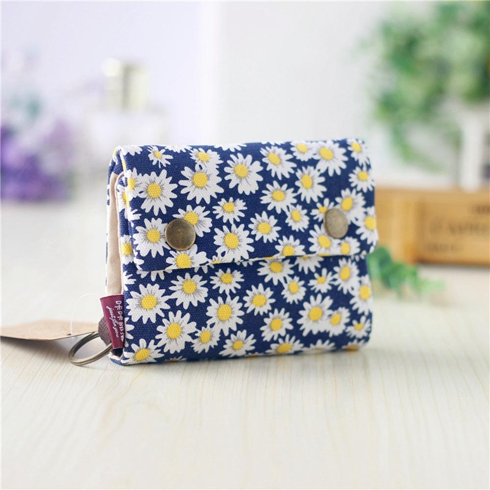 Print Maneki Neko Wallet Portable Zipper Short Wallet Multifunctional Canvas Coin Purse  Women
