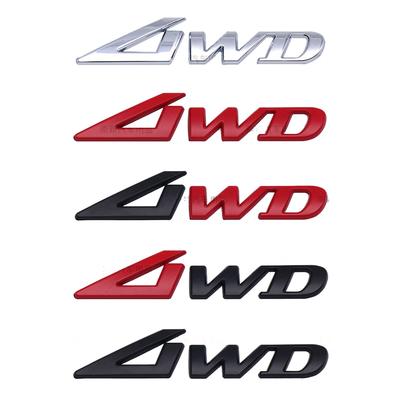 1Pc Metal 4WD Car Body Sticker Rear Trunk Badge Emblem