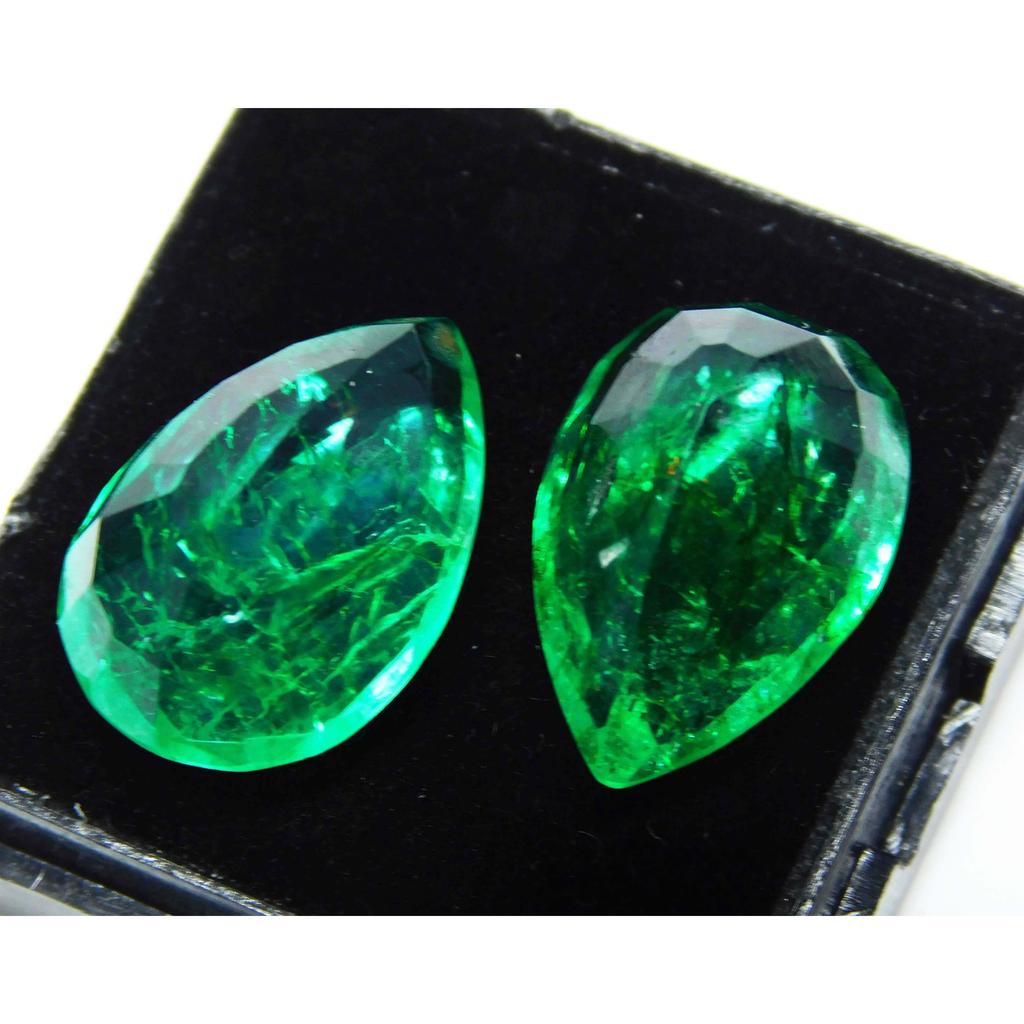 Colombian Green Pear Cut Natural Emerald 18.52 Carat CERTIFIED Loose Gemstone Gfhjyjk
