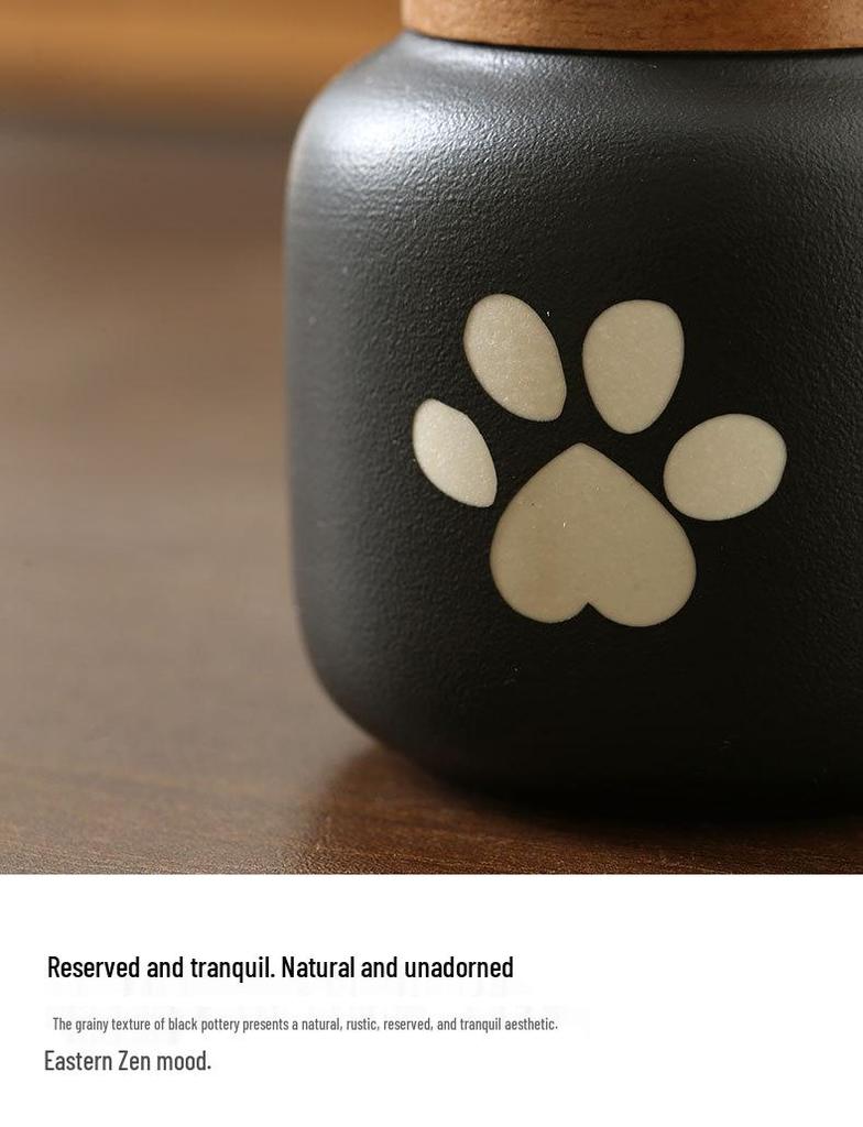 Customizable Ceramic Pet Urn: Sealed Storage Jar for Cats & Dogs