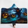 Dětská deka s kapucí Útulná pláštěnka Zimní teplá fleecová přikrývka na mazlení Školní halloweenský kostým