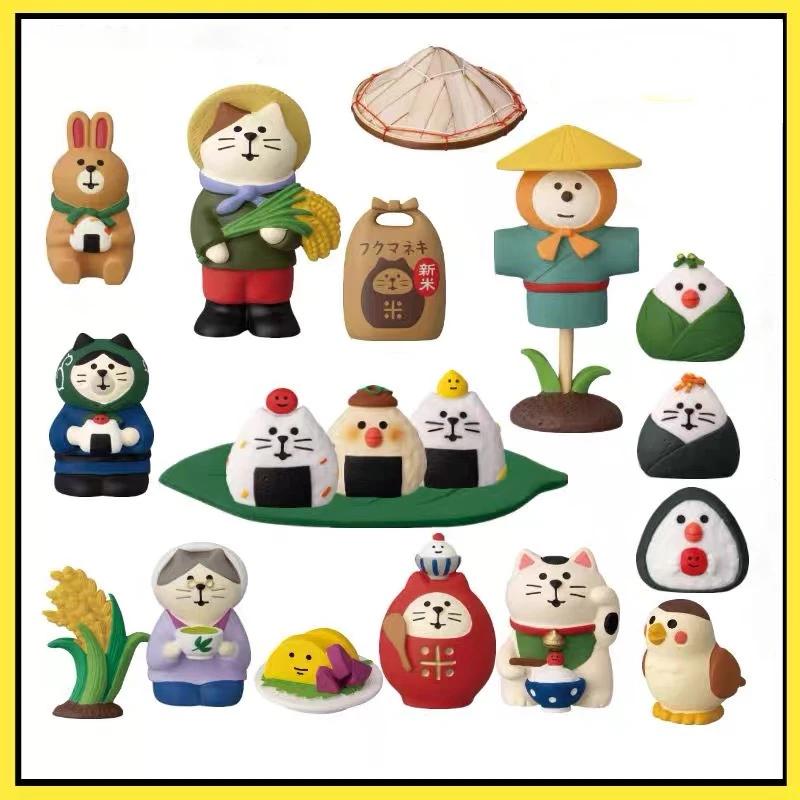 1pc Japanese Harvest Season Scene Decoration ZAKKA Fashion Play Gift Scarecrow Cat Toy DIY Resin Craft Small Decoration