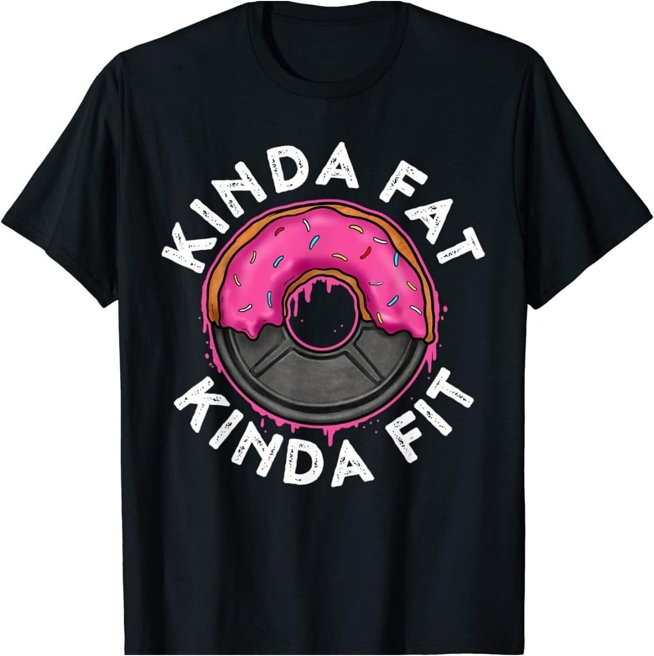 

Kinda Fat Kinda Fit Gym Shirt - Funny Workout Tee - USA Made (S-XXXL) S разноцветный