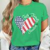 Womens Unisexs Faith Family Freedom T Shirts Fashion Vintage American Flag Heart Graphic Tee Casual Summer Short Sleeve Tops