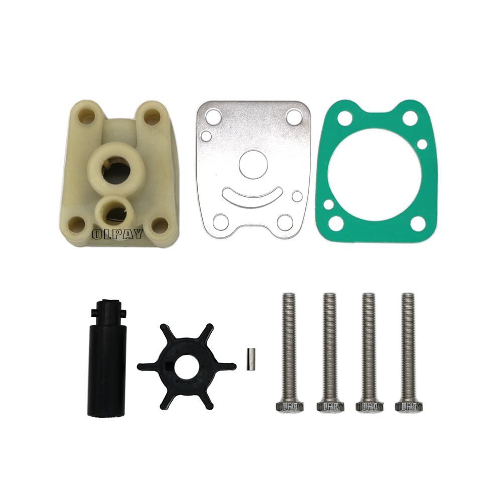 

6E0-W0078 Комплект для ремонта водяного насоса для лодочного мотора Yamaha 2-тактный 4 л.с. 5 л.с. Powertec Seapro 5 л.с. 6E0-W0078-00 6E0-W0078-A2 серебряный