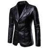 Men's Leather Suit Washed Leather Jacket Men's Single-breasted Leather Jacket Youth Jacket