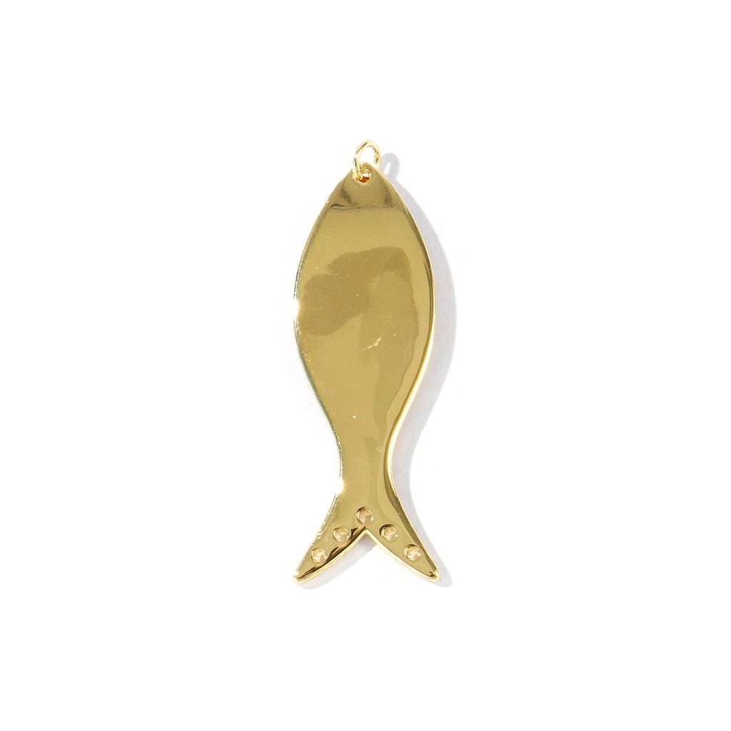 1 Piece Brass Ocean Jewelry Charms 18K Gold Plated Fish Animal Goldfish Pendants For DIY Necklace Jewelry Making Findings