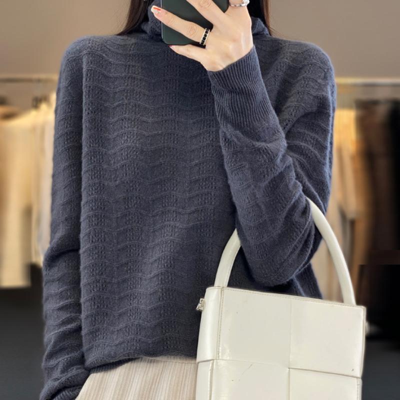 

Кардиган с воротником Дудуо Женский Осенне-зимний Новый Премиальный Одежда Первой Линии Шерстяной Вязаный Базовый Свитер Модный и Универсальный Пуловер Топ XXL