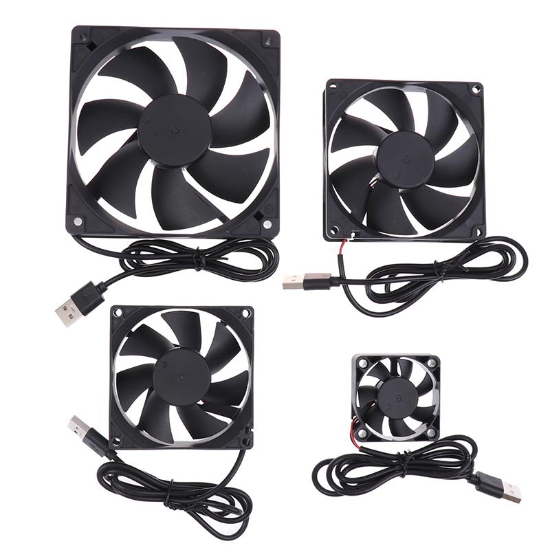 5V Brushless Cooling Fan USB Router Fan Computer Case TV Box Cooling Case 50mm 80mm 90mm 120mm PC DIY Cooler Desktop Fan