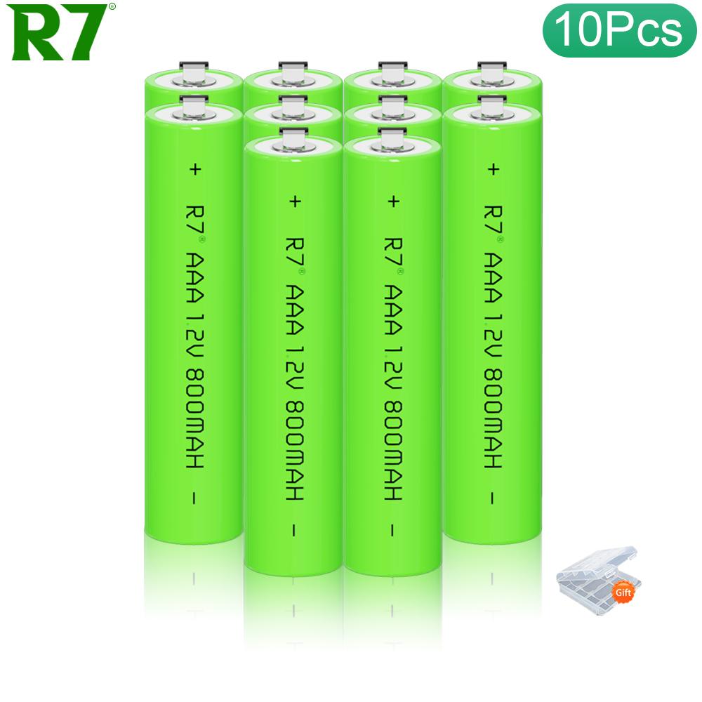 R7 1.2V AAA Ni-MH Rechargeable Battery 800mAh with Weld Tabs - Long-Lasting Power for Electric Shaver, Razor, Toothbrush