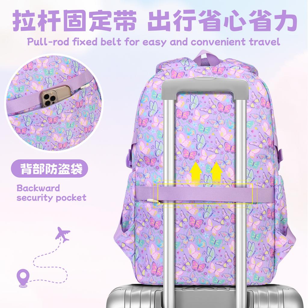 3 Stuks Kinder Schoolrugzak Kinderen Schooltassen Set Meisjes Basisschool Rugzak met Lunchtas Schooltas Boekentas Kinderen Mochilas