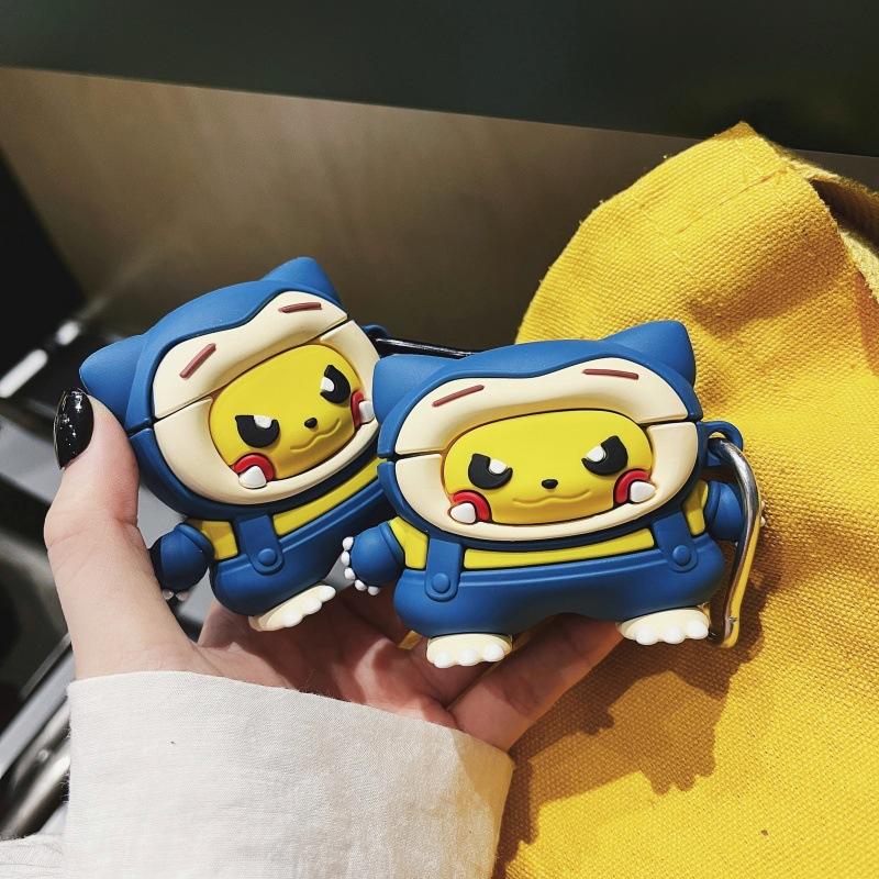 2024 Nytt 3D Tegneserie Pikachu Etui For Apple AirPods 4 Øretelefondeksel 4. Generasjon Silikon Trådløst Bluetooth Hodetelefonetui