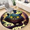 1pc Cat Fantasy Office Round Area Rug, Indoor Mat Suitable For Office, Under Office Chairs Bedroom Living Room Home Decor, Room Deco