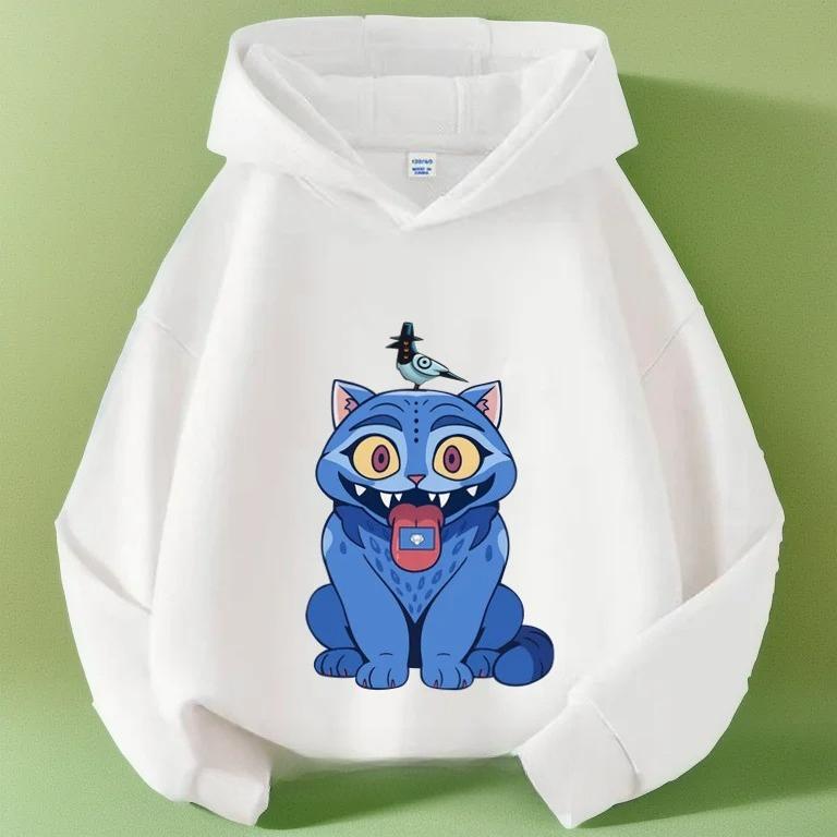 Hoodies Sweatshirts Girls Children's Cartoon Print Pattern Fashion T-shirt Casual Comfortable Short-sleeved Top Clothing