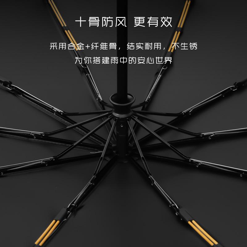 Rotatably Adjustable LED Flashlight Umbrella, Oversized Folding Wind-resistant Car Business Umbrella, Advertising Gift Umbrella
