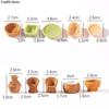 Mini Cute Dollhouse Simulation Bamboo Rattan Hand-woven Chair Dustpan Vegetable Food Storage Basket Dolls Miniature Decor 1PC