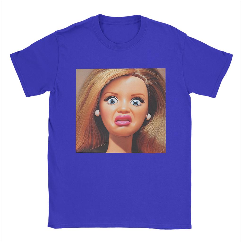 Funny Doll Print TShirts for Unisex  Casual Pure Cotton Tee Shirt Crew Neck Short Sleeve T Shirt Gift Idea Clothing