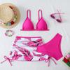 Children's Swimsuit Seaside Vacation Bikini Three-piece Blouse Girls Swimsuit Split Skirt