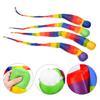 Brinquedo de Bola de Lançar e Pegar Bola de Espuma com Cauda Arco-Íris Playground Escolar Interno Externo Treinamento Sensorial Crianças Coloridas Esportes Bolas de Lançar