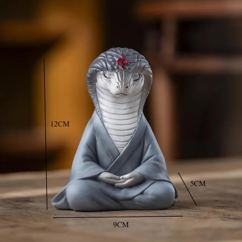 Home decoration accessories Office desktop decoration Snake ornament Feng Shui ornaments Resin handicrafts 1pcs