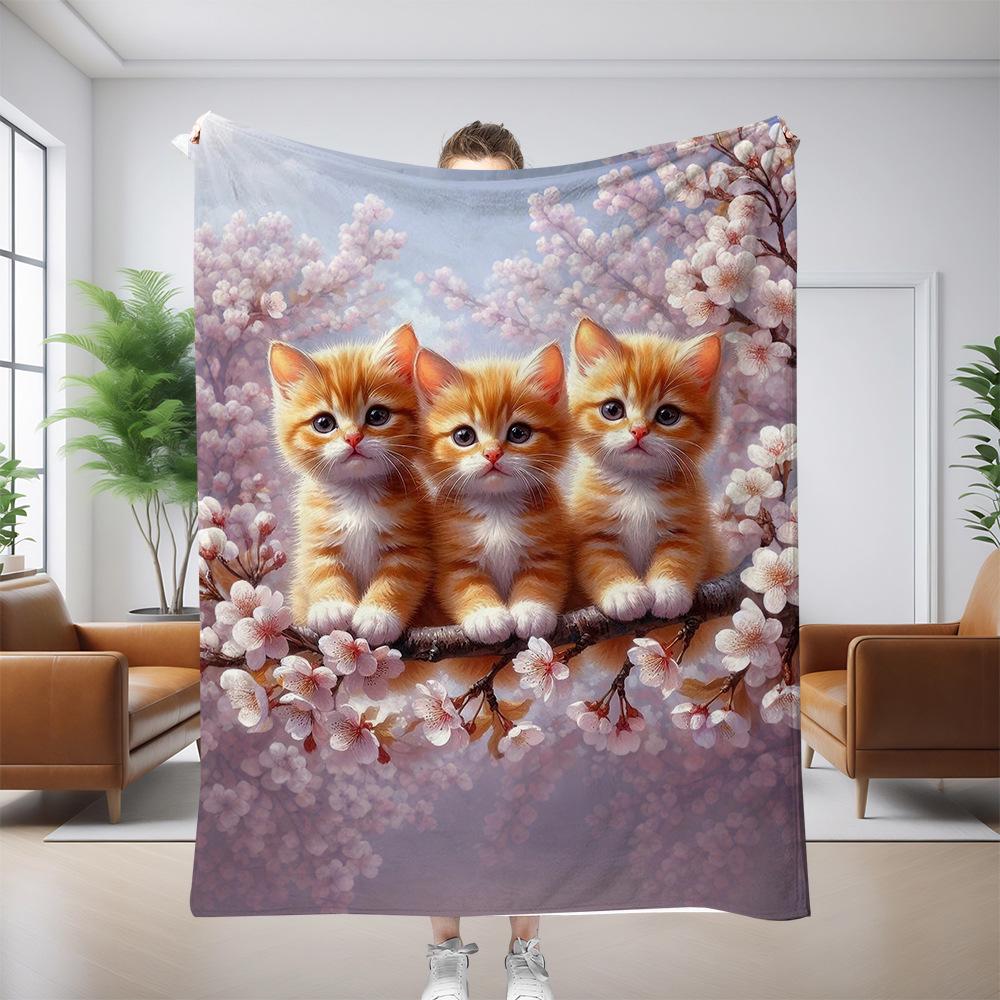 Pătură canapea pisică personalizată: Flanel gros cu imprimeu digital
