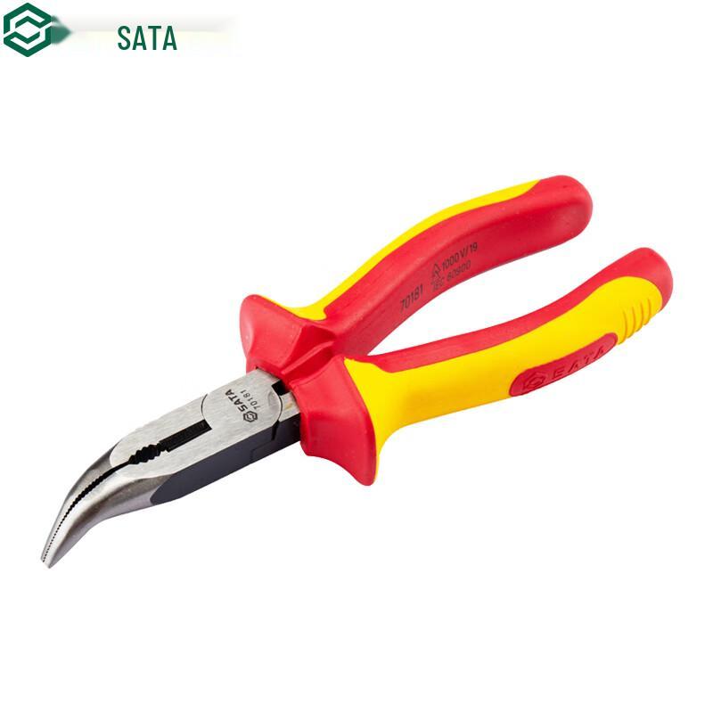 SATA 70182 Insulated Bent Nose Pliers 8 inch