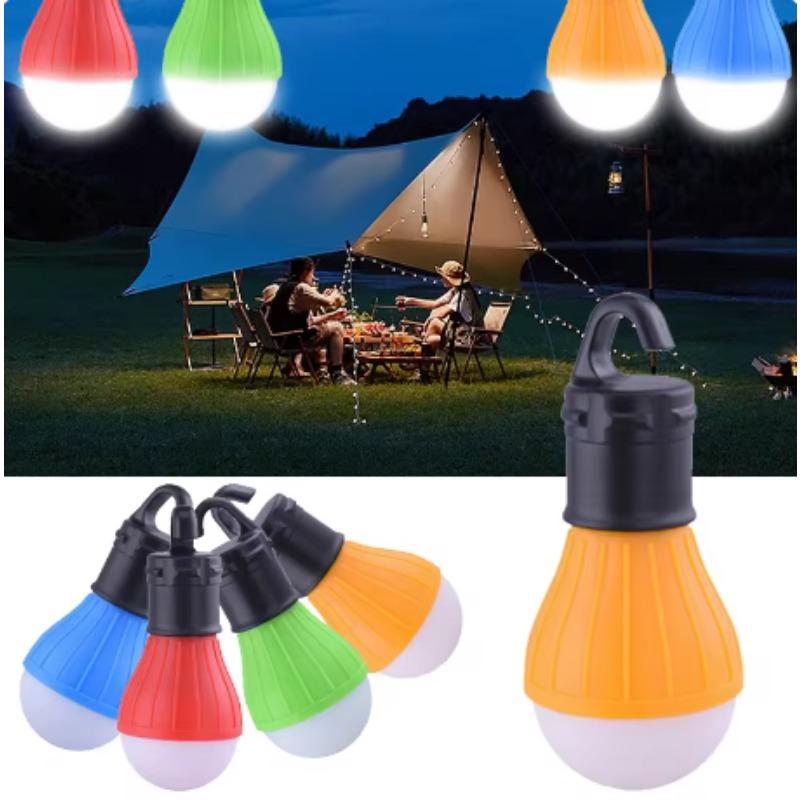 1PC Blue Portable 3LED Outdoor Hook Pendant Light – Ideal for Camping, Emergency & Night Use