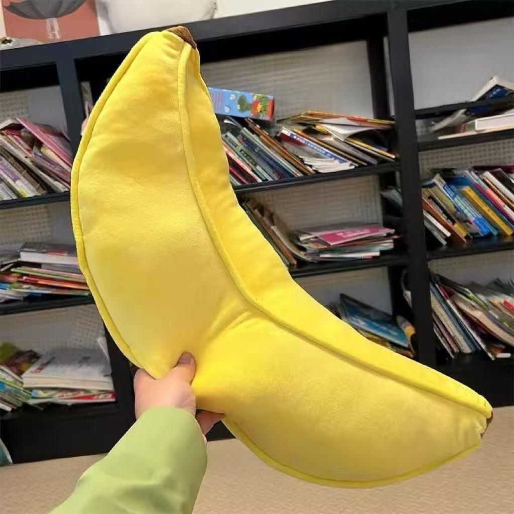 Plush Banana Pillow Cushion For Dorm Bed Relaxation
