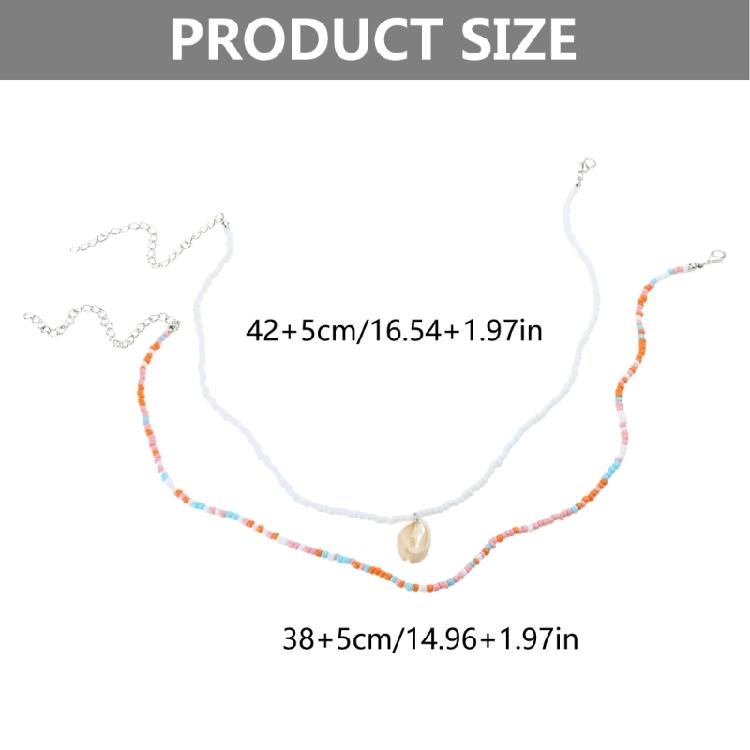 Unique Fashion Necklace Shell Pendant Necklace Beaded Necklace for Women Enhances Your Fashionable and Natural Look