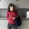 Giacca da Yoga Lu Family Defina Slim Fit con Collo Alto, Asciugatura Rapida - Morbida, Spazzolata, Elastica per l'Autunno