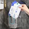 2 Pcs Clear Wipes Dispenser, Holder for Kitchen & Bathroom, Refillable Container Box, Wall Mounted Tissue Box Holder