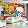 Dog Snoopy Wall Tapestry Aesthetic Wall Hanging Printed Fabric Blanket Decorative Tapestries for Bedroom Living Room Home Decor