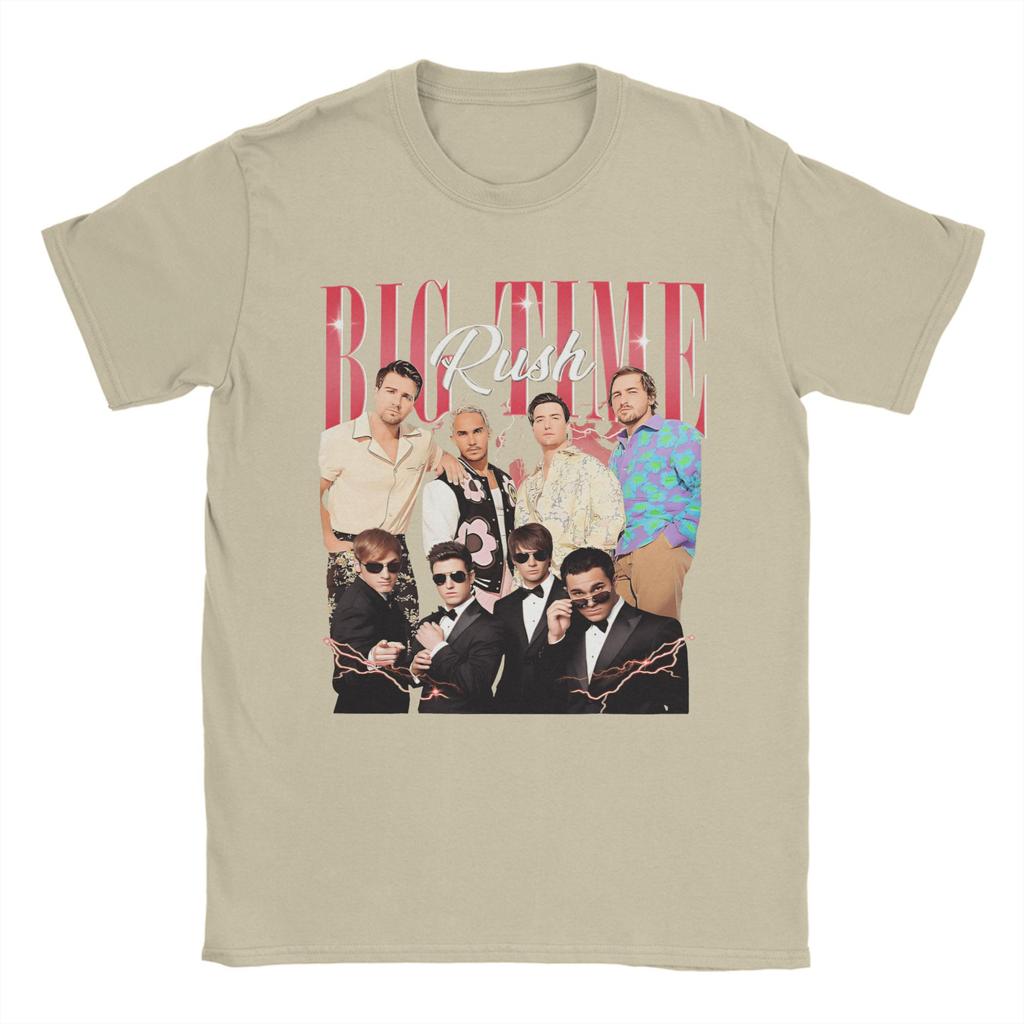 Big Time Rush Band T-Shirt Sommer 100 Baumwoll-T-Shirts für Männer Mode Bedrucktes T-Shirt Kurzärmelig Y2K Lustige T-Shirts