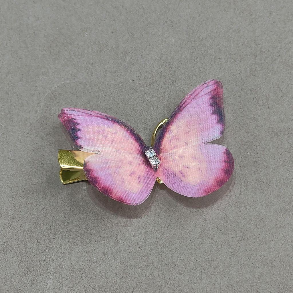 Gradient Butterfly Hairpin for Children - Cute Mesh and Alloy Duckbill Clip, Perfect for Hanfu and Fairy Styles