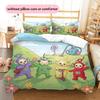 Teletubbies Pattern Bedding Quilt Set  Home Decoration  Gift (1 * duvet cover + 2 * pillowcase  without core)