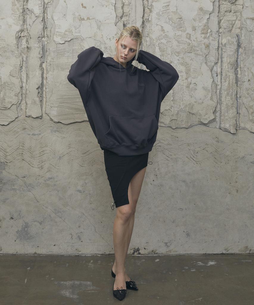 VOONT Metallic Heart Over-Fit Hoodie (Charcoal)