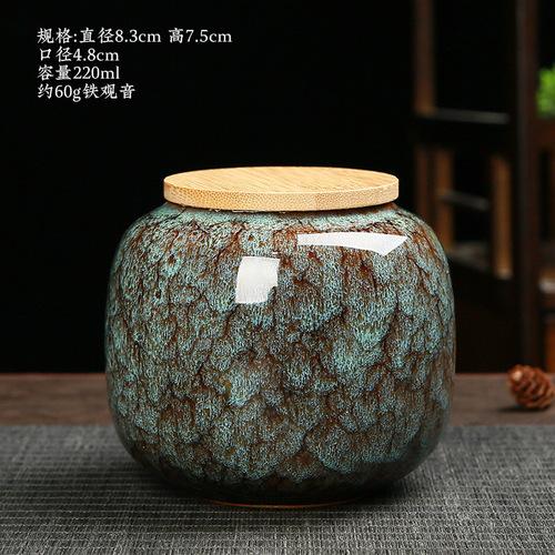 Creative Irregular Grain Ceramic Tea Cans Portable Mini Storage Box Moisture-proof Sealed Candy Coffee Can Storage Container New